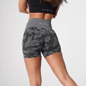 NVGTN Black Camo Seamless Shorts | Size: S